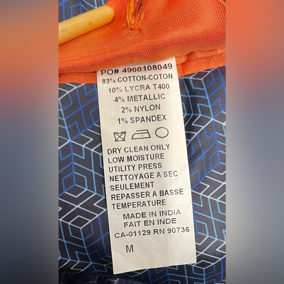 Tallia Medium Men's Modern Fit Navy Metallic Blue Suit Jacket Brand New - Picture 6 of 8